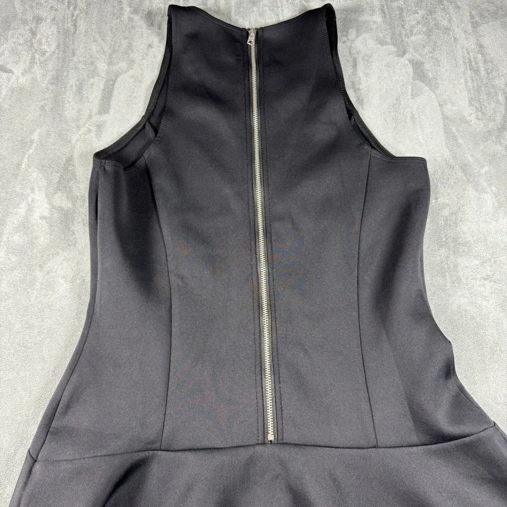 Abercrombie & Fitch Black Fit and Flare Scuba‎ Dress Medium Racerback Zip Back